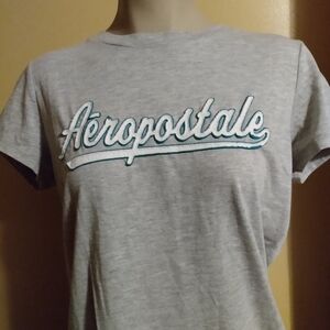 Aeropostale classic crew woman's light grey graphic T-shirt size extra large